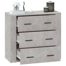 Berkfield Home Sideboard Concrete Grey 80x33x70 cm Engineered Wood - Size: 80 x 33 x 70 cm - thumbnail 8