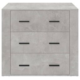Berkfield Home Sideboard Concrete Grey 80x33x70 cm Engineered Wood - Size: 80 x 33 x 70 cm - thumbnail 3