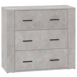 Berkfield Home Sideboard Concrete Grey 80x33x70 cm Engineered Wood - Size: 80 x 33 x 70 cm - thumbnail 2