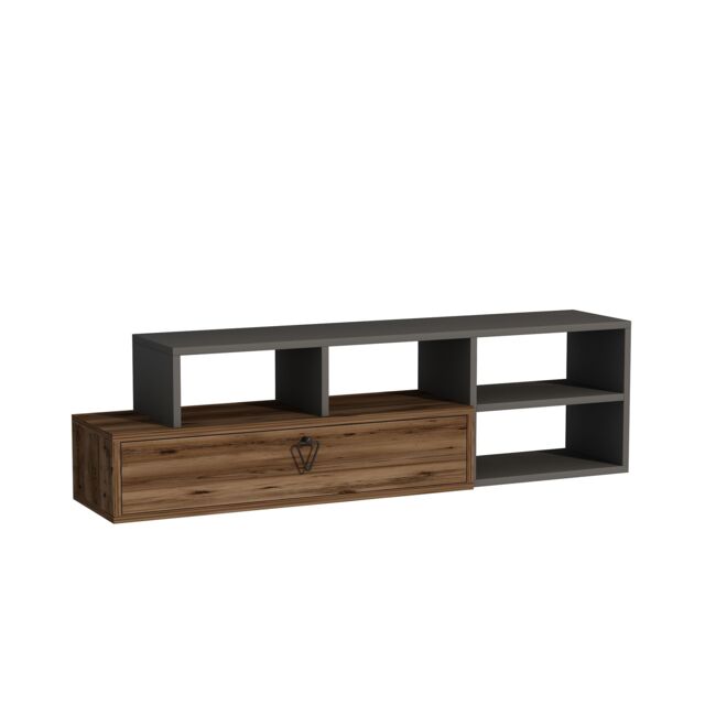 Destina Home Mercury TV Stand with Shelves Adjustable TV Stand in Grey - Size: 1 Pack - image 1