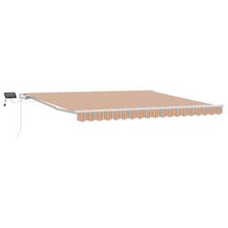 Berkfield Home Manual Retractable Awning with LED Multicolour Stripe 400x300 cm