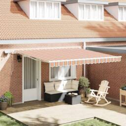 Berkfield Home Manual Retractable Awning with LED Multicolour Stripe 400x300 cm - thumbnail 2