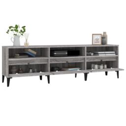 Berkfield Home TV Cabinet Grey Sonoma 150x30x44.5 cm Engineered Wood - thumbnail 5