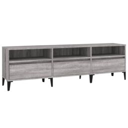Berkfield Home TV Cabinet Grey Sonoma 150x30x44.5 cm Engineered Wood - thumbnail 2