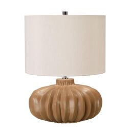 Netlighting Woodside 1 Light Table Lamp E27 in Brown - thumbnail 2