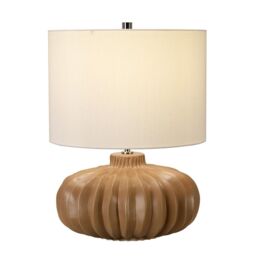 Netlighting Woodside 1 Light Table Lamp E27 in Brown - thumbnail 1