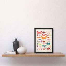 Artery8 Wall Art Print Insects & Bugs Bright Colourful Framed Picture - Size: A4 - thumbnail 4