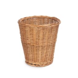Red Hamper Wicker Light Steamed Waste Paper Bin in Brown - thumbnail 3