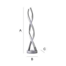 EONLION Integrated LED Matt Silver Double Twist Living Room Touch Warm Light - thumbnail 2