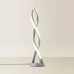 EONLION Integrated LED Matt Silver Double Twist Living Room Touch Warm Light - thumbnail 3
