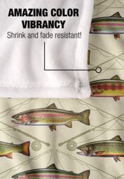 JQ Licensing Trout Crossed Fishing Rods Silky Touch Super Soft Throw Blanket 152 X 127 cm in White - thumbnail 4