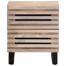Berkfield Home Bedside Cabinets 2 pcs 40x33x46 cm Solid Wood Bleached Mango in Brown - Size: 40 x 33 x 46 cm - thumbnail 4