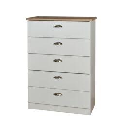 Ready Assembled 2 U Albert 5 Drawer Chest (Ready Assembled) in Grey - thumbnail 3