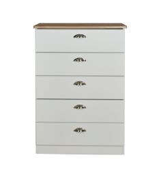 Ready Assembled 2 U Albert 5 Drawer Chest (Ready Assembled) in Grey - thumbnail 2