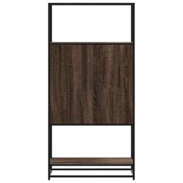 Berkfield Home Highboard Brown Oak 68x35x139 cm Engineered Wood & Metal - Size: 68 x 35 x 139 cm - thumbnail 4