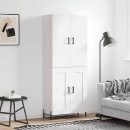 Berkfield Home Highboard White 69.5x34x180 cm Engineered Wood - thumbnail 2