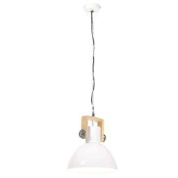 Berkfield Home Industrial Hanging Lamp 25 W White Round 30 cm E27 - thumbnail 6