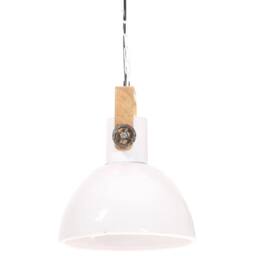 Berkfield Home Industrial Hanging Lamp 25 W White Round 30 cm E27 - thumbnail 4