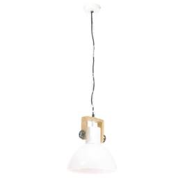 Berkfield Home Industrial Hanging Lamp 25 W White Round 30 cm E27 - thumbnail 5