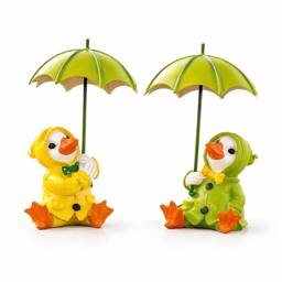 Havendro 2pc Large Duck Garden Ornaments with Umbrella, Green - Size: 100g - thumbnail 6