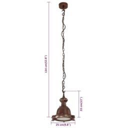Berkfield Home Pendant Lighting 25x25x134 cm¬†Aluminium in Copper - Size: 25 x 25 x 134 cm - thumbnail 8