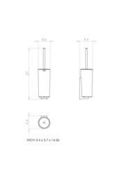 Cosmic Toilet Brush w/Holder Matt Black Free standing Essentials Collection in Jet Black - thumbnail 6