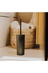 Cosmic Toilet Brush w/Holder Matt Black Free standing Essentials Collection in Jet Black - thumbnail 4