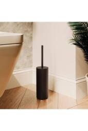Cosmic Toilet Brush w/Holder Matt Black Free standing Essentials Collection in Jet Black - thumbnail 5