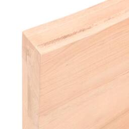 Berkfield Home Wall Shelf 80x30x(2-6) cm Untreated Solid Wood Oak in Light Oak - thumbnail 8