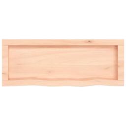 Berkfield Home Wall Shelf 80x30x(2-6) cm Untreated Solid Wood Oak in Light Oak - thumbnail 5