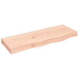 Berkfield Home Wall Shelf 80x30x(2-6) cm Untreated Solid Wood Oak in Light Oak - thumbnail 3