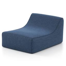 Costway Inflatable Lounge Chair Ergonomic Blow Up Lazy Sofa w/Detachable Cover in Blue