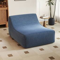Costway Inflatable Lounge Chair Ergonomic Blow Up Lazy Sofa w/Detachable Cover in Blue - thumbnail 7