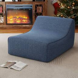 Costway Inflatable Lounge Chair Ergonomic Blow Up Lazy Sofa w/Detachable Cover in Blue - thumbnail 8