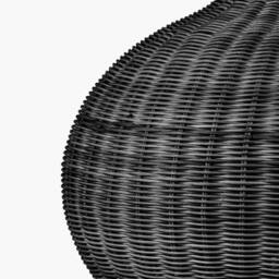 Ruma Rattan Dome Pendant Ceiling Light in Black - thumbnail 4