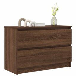 Berkfield Home TV Cabinet Brown Oak 80x35x54 cm Engineered Wood - Size: 80 x 35 x 54 cm - thumbnail 4