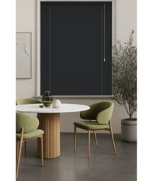 New Edge Blinds 152cm Drop, 25mm Slat PVC Venetian Blind in Black - Size: 70 cm - thumbnail 4