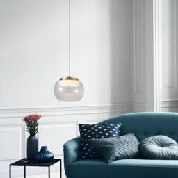 NIVOR 1 Light LED Glass Pendant Light Warm Light Adjustable For Indoor in Metallic Gold - thumbnail 5