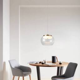 NIVOR 1 Light LED Glass Pendant Light Warm Light Adjustable For Indoor in Metallic Gold - thumbnail 6