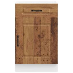 Berkfield Home Kitchen Base Cabinet Kalmar Old Wood Engineered Wood in Brown - thumbnail 4