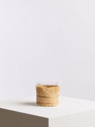 Orsina Coastal Styled Small Candle Holder, Modern Candle Holder, Round Glass Candle Holder in Natural - thumbnail 3