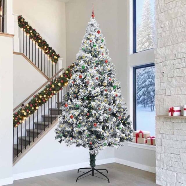 Berkfield Home Artificial Pre-lit Christmas Tree with Ball Set Green 400 cm - image 1