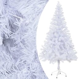 Berkfield Home Artificial Pre-lit Christmas Tree with Ball Set 120cm 230 Branches in White - thumbnail 2