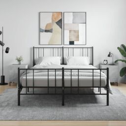 Berkfield Home Bedside Cabinets 2 pcs Concrete Grey 40x40x50 cm Engineered Wood - Size: 40 x 40 x 50 cm - thumbnail 1
