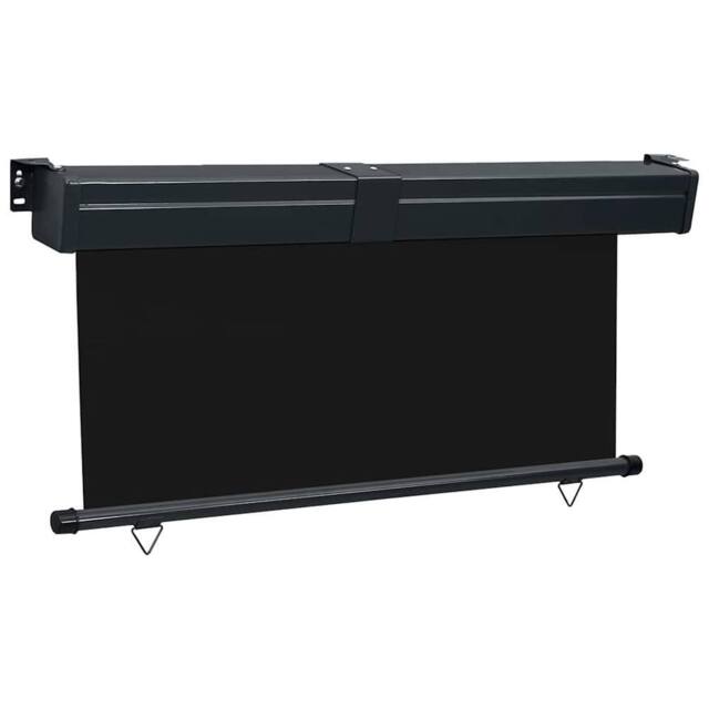 Berkfield Home Stylish Balcony Side Awning 170x250 cm Black - image 1