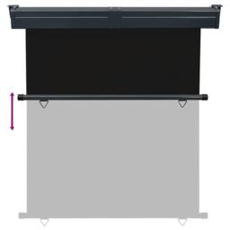 Berkfield Home Stylish Balcony Side Awning 170x250 cm Black - thumbnail 5