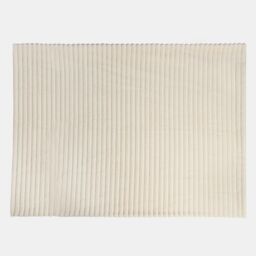 OHS Faux Fur Ribbed Fleece Throw Blanket Winter Warm Supersoft in Natural - thumbnail 4