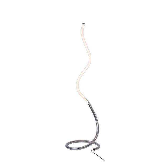 Netlighting Nur LED Floor Lamp 20W 3000K 1500lm Dimmable Chrome Frosted Acrylic in Silver - image 1