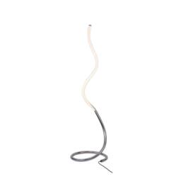Netlighting Nur LED Floor Lamp 20W 3000K 1500lm Dimmable Chrome Frosted Acrylic in Silver