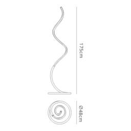 Netlighting Nur LED Floor Lamp 20W 3000K 1500lm Dimmable Chrome Frosted Acrylic in Silver - thumbnail 2